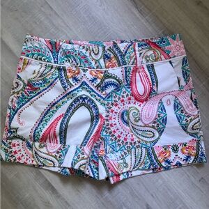 New York & Company Shorts Blue and Pink Paisley